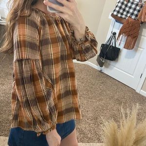 Plaid Blouse